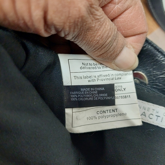 Kenneth Cole Reaction Large Black Weaved Over-shoulder Tote Bag - Picture 11 of 15